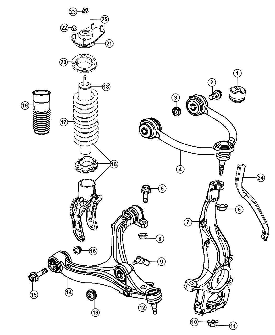 Diagram Suspension, Front. for your Jeep