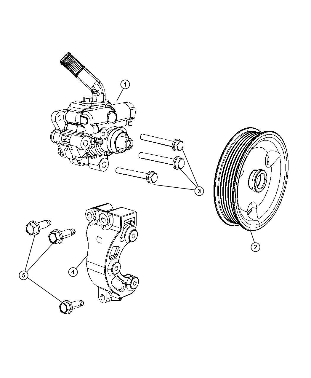 Diagram Power Sreering Pump. for your 2004 Dodge Ram 1500   