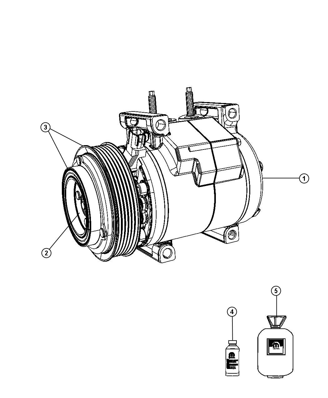 Diagram A/C Compressor 3.6L [3.6L Mid V6 Engine]. for your Jeep