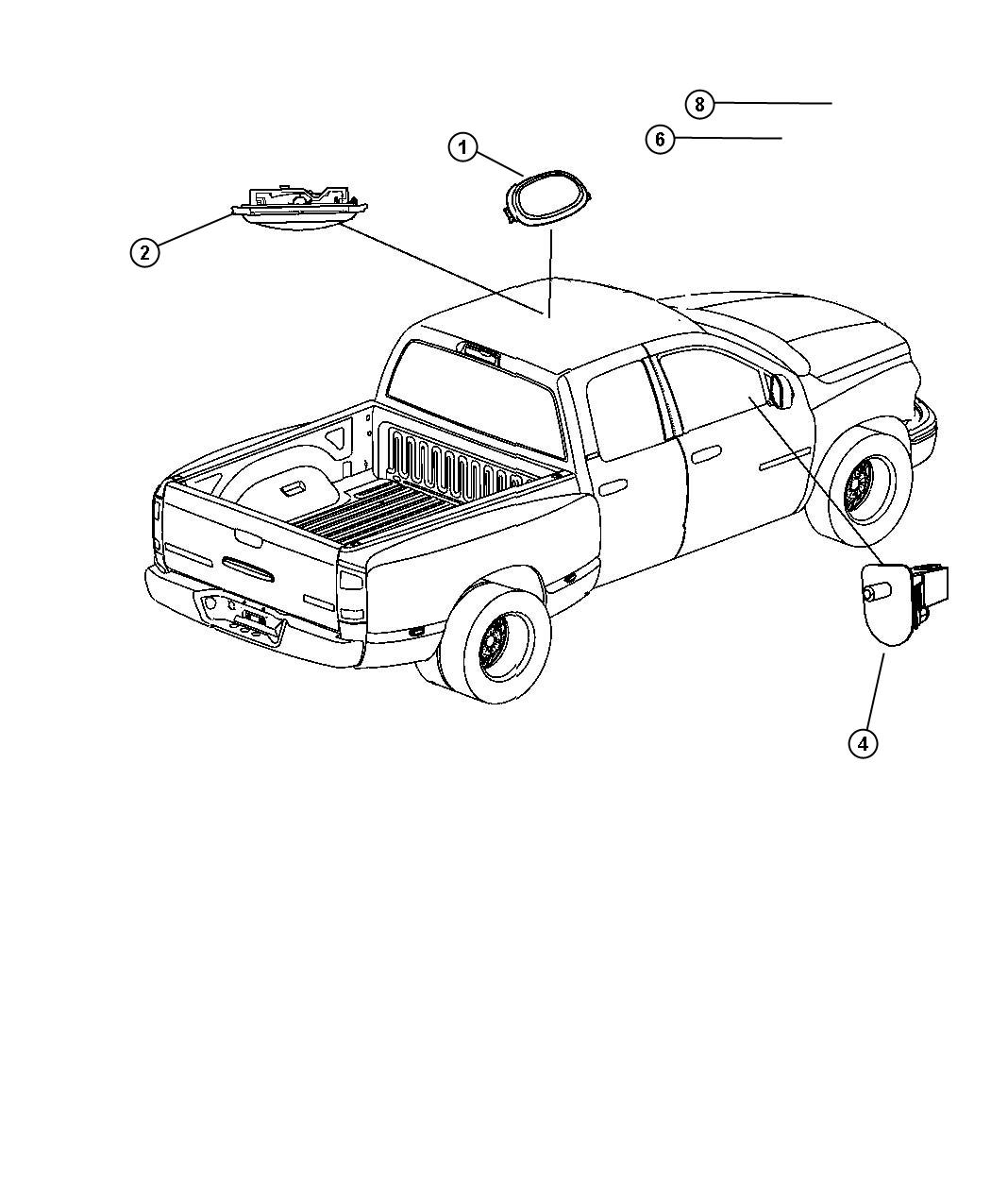 Diagram Lamps Interior and Courtsey. for your Ram 3500  