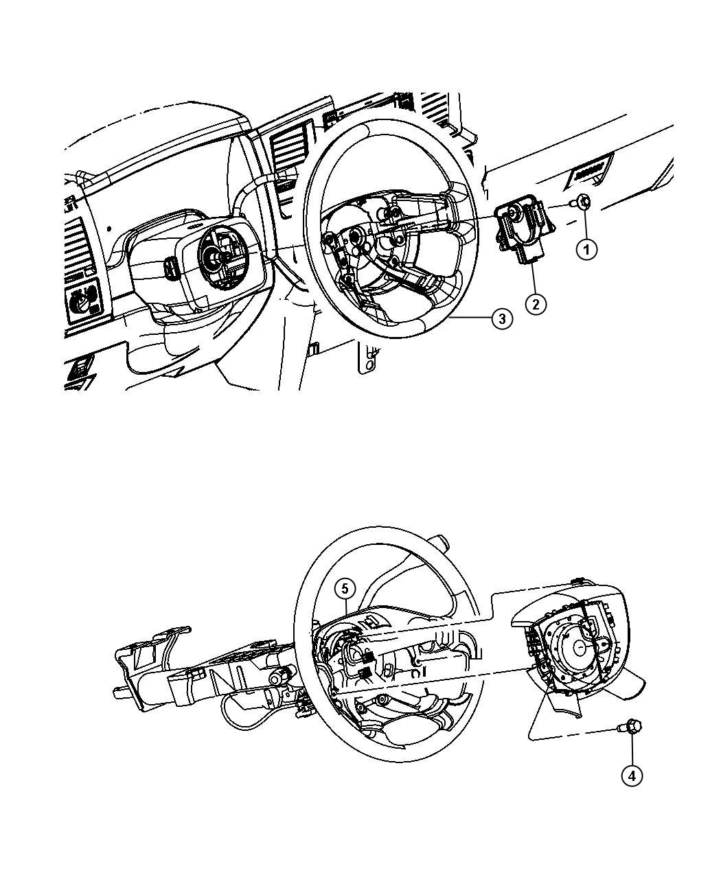 Diagram Steering Wheel Assembly. for your Ram 3500  