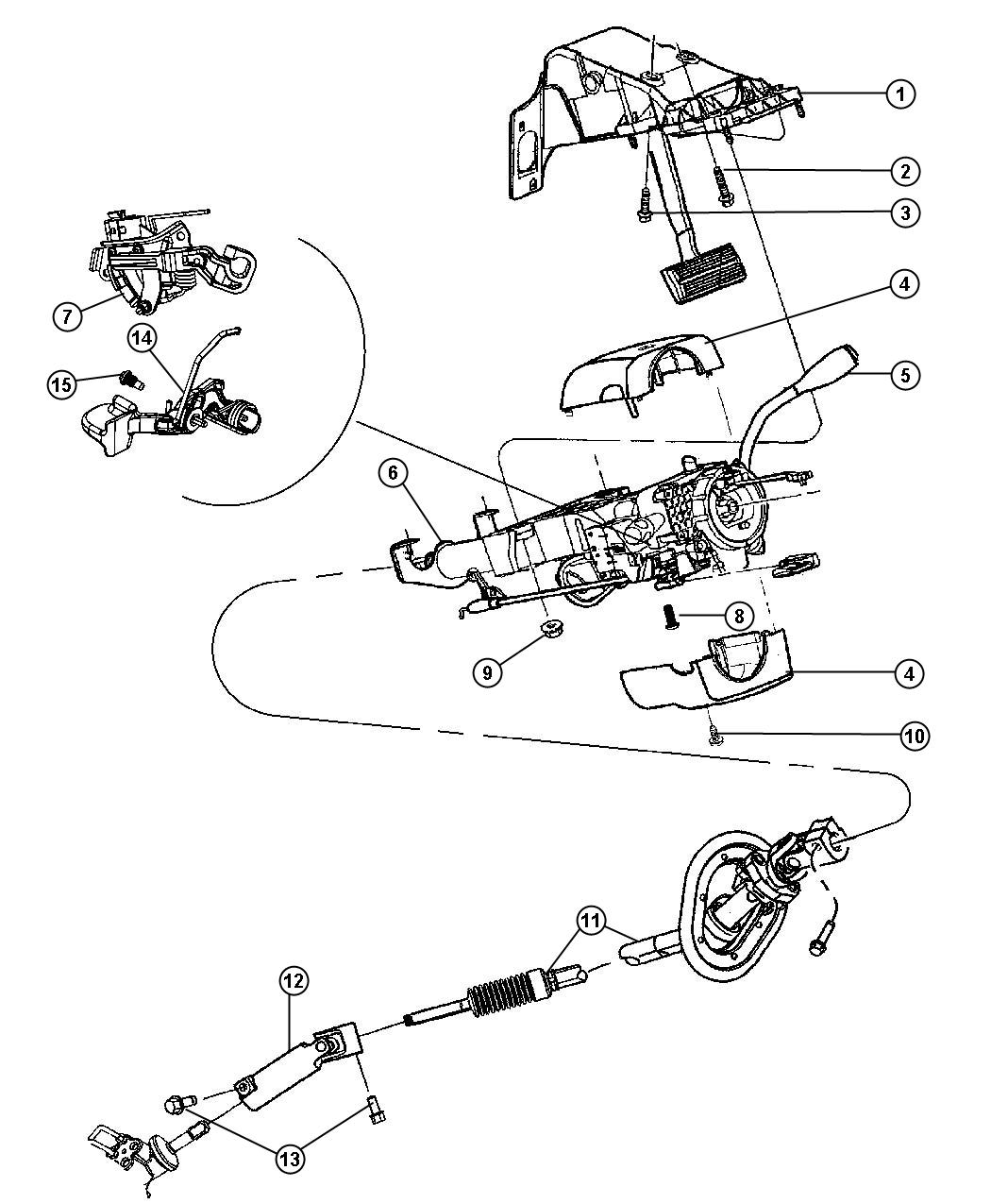 Diagram Steering Column. for your 2010 Ram 1500   