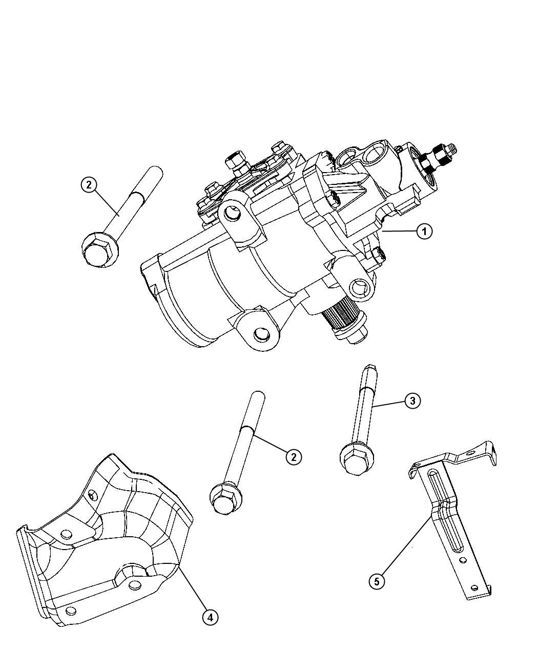 Diagram Steering Gear Box. for your 2023 Jeep Cherokee   