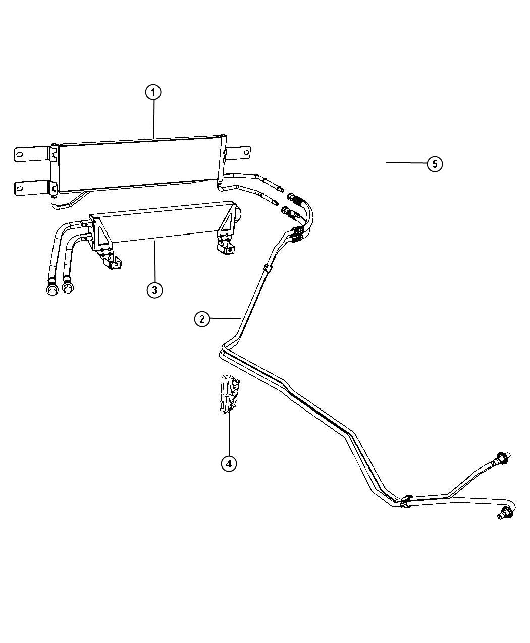 Diagram Transmission Oil Cooler and Lines. for your 1998 Dodge Ram 2500   