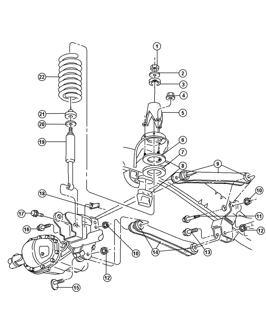 Diagram Suspension, Front. for your 2022 Ram 5500   