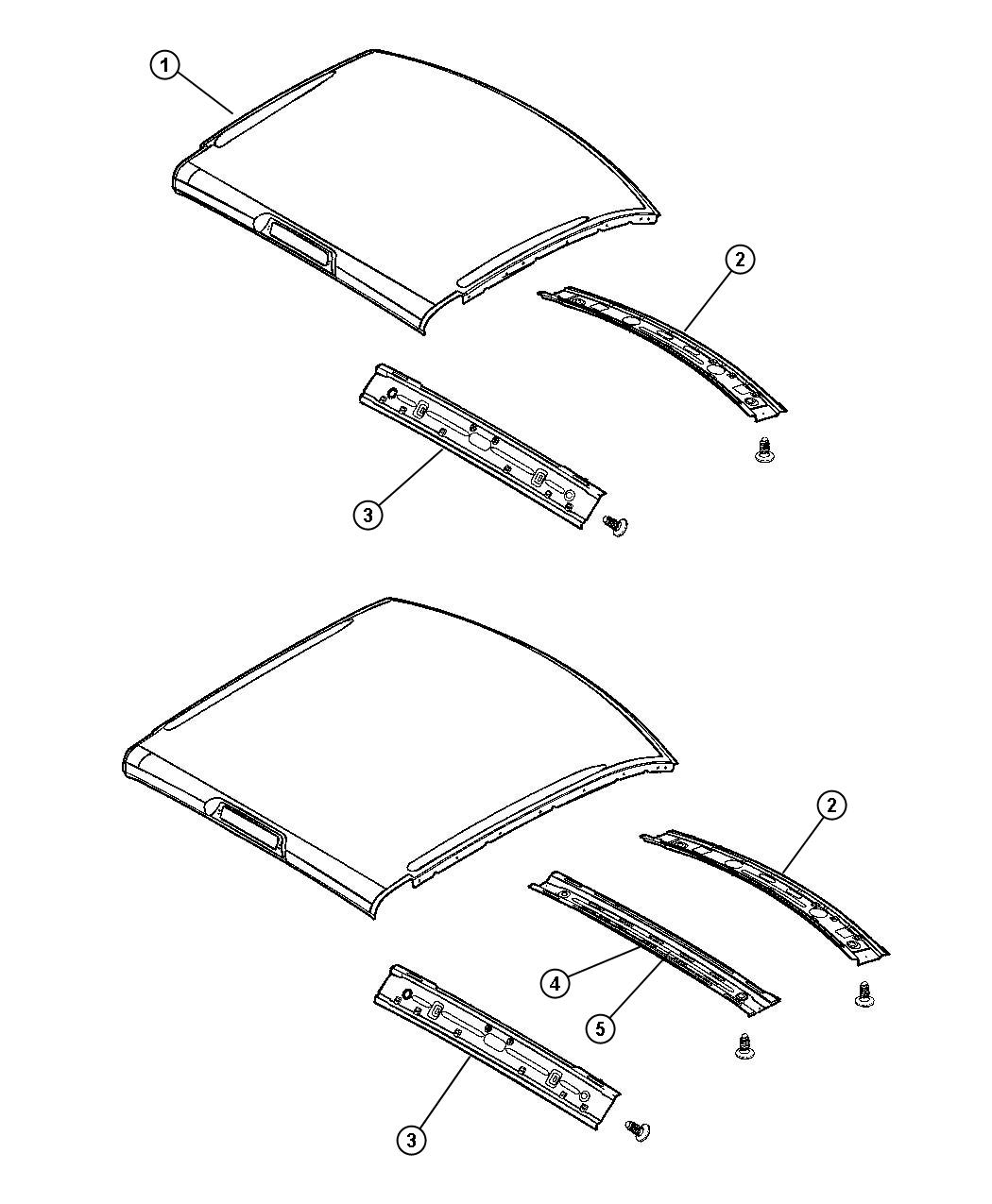 Diagram Roof Panel. for your 2011 Ram 3500   