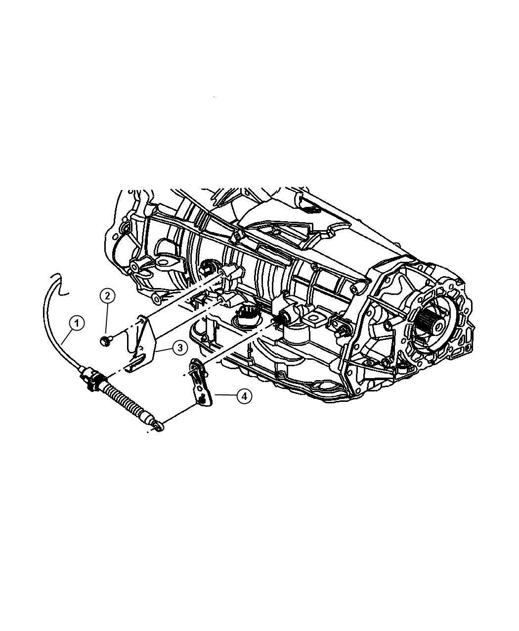 Diagram Gearshift Lever, Cable and Bracket. for your 2013 Ram 3500  SLT CREW CAB 