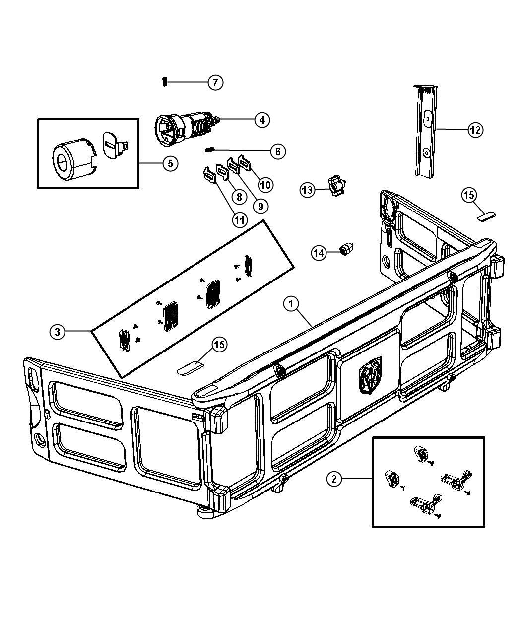 Diagram Ram Box Divider/Extender. for your Dodge Ram 1500  