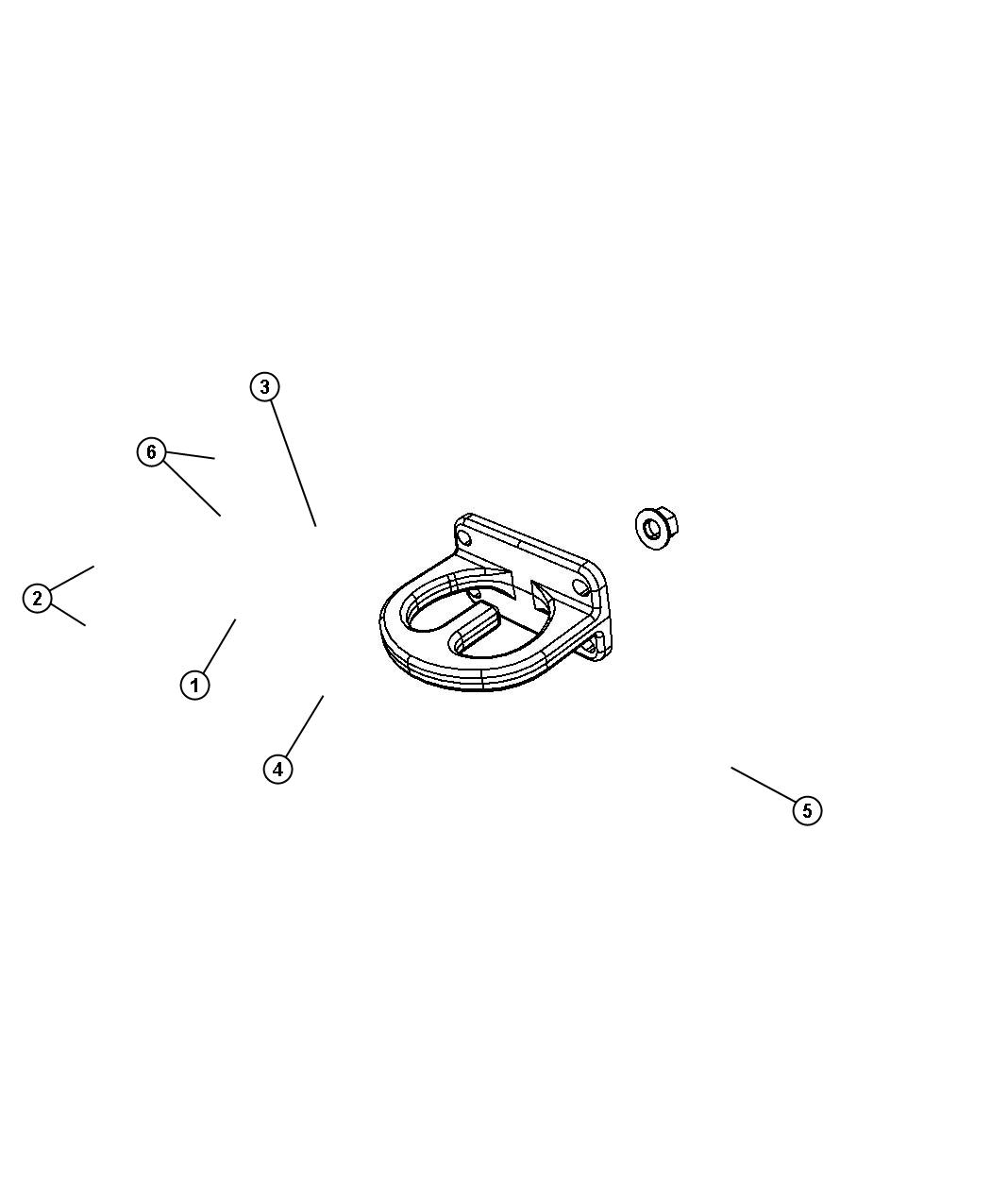 Tow Hooks, Front. Diagram