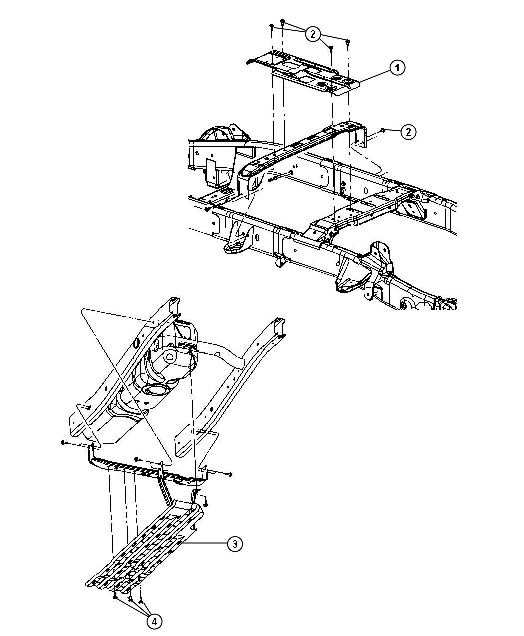 Diagram Under Body Plates And Shields. for your 2005 Ram 3500   