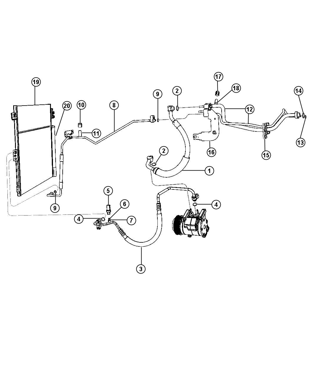 Diagram A/C Plumbing. for your Ram 1500  