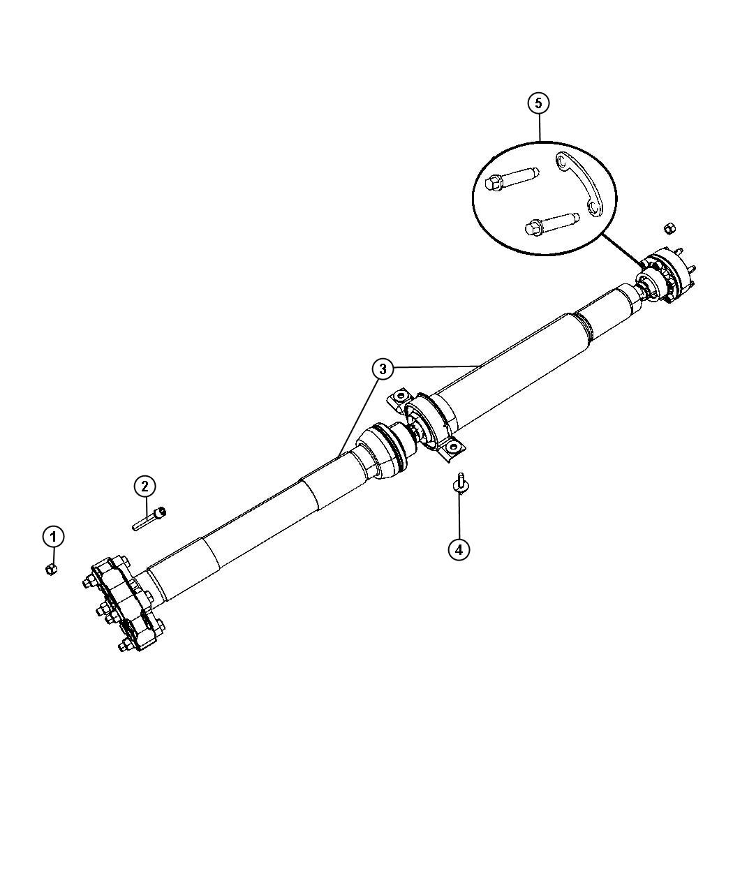 Diagram Shaft, Drive, Rear, 2-Piece. for your Chrysler 300  M