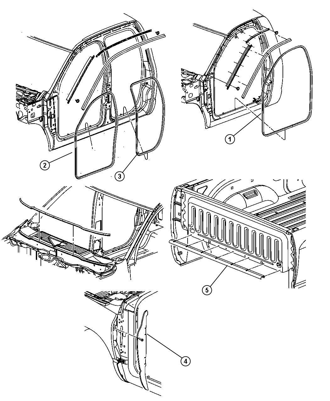 Body Weatherstrips and Seals. Diagram