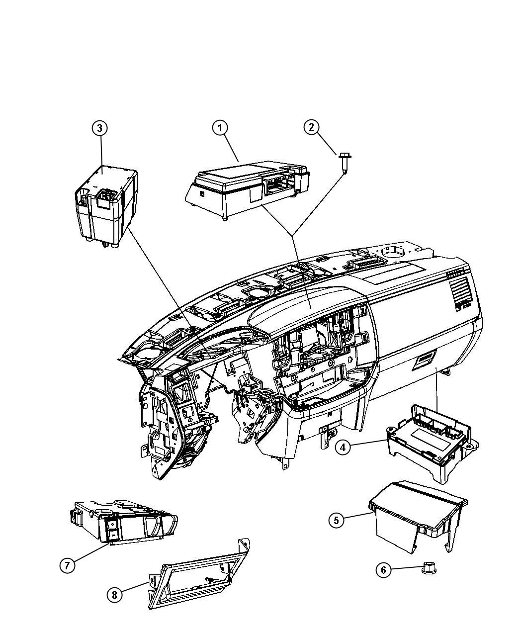 Diagram Modules Instrument Panel. for your 2015 Chrysler 200   