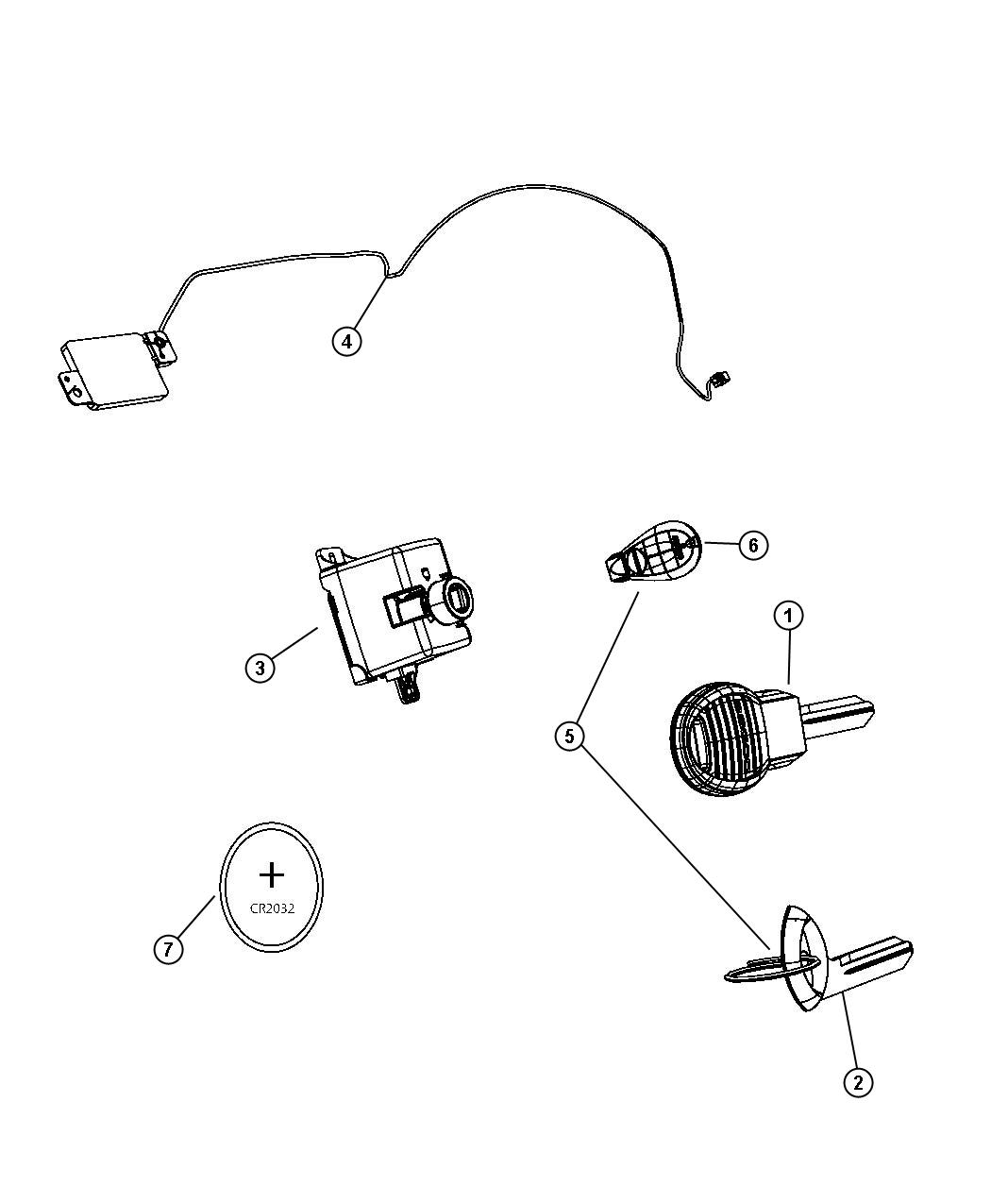 Receiver Modules, Keys, and Key FOBS. Diagram