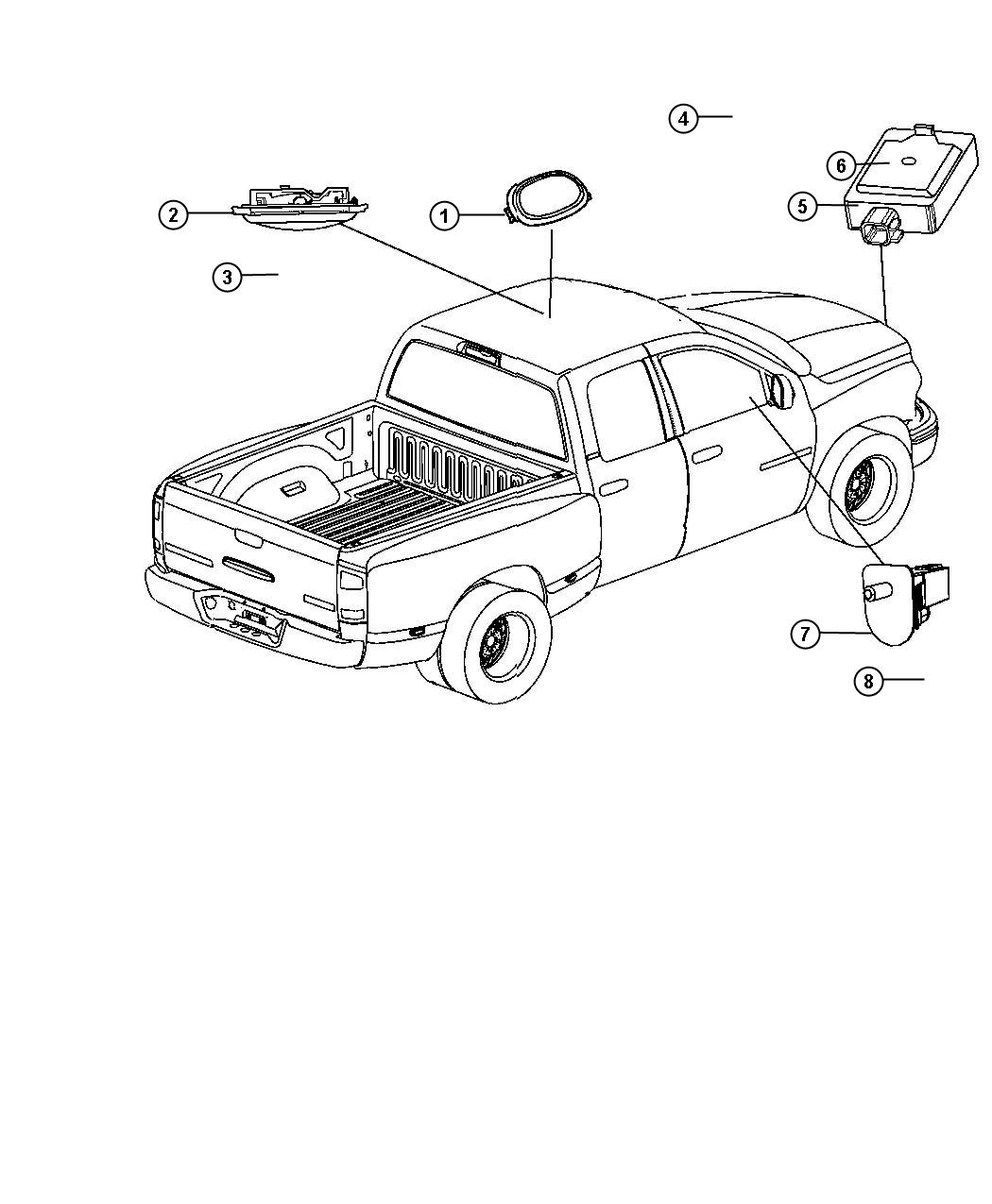 Diagram Lamps Interior and Courtesy. for your Ram 3500  