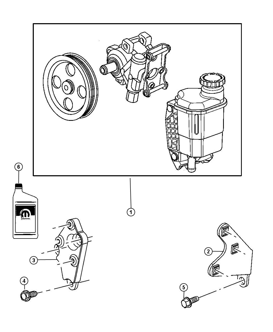 Diagram Pump, Power Steering. for your 2003 Chrysler 300  M 