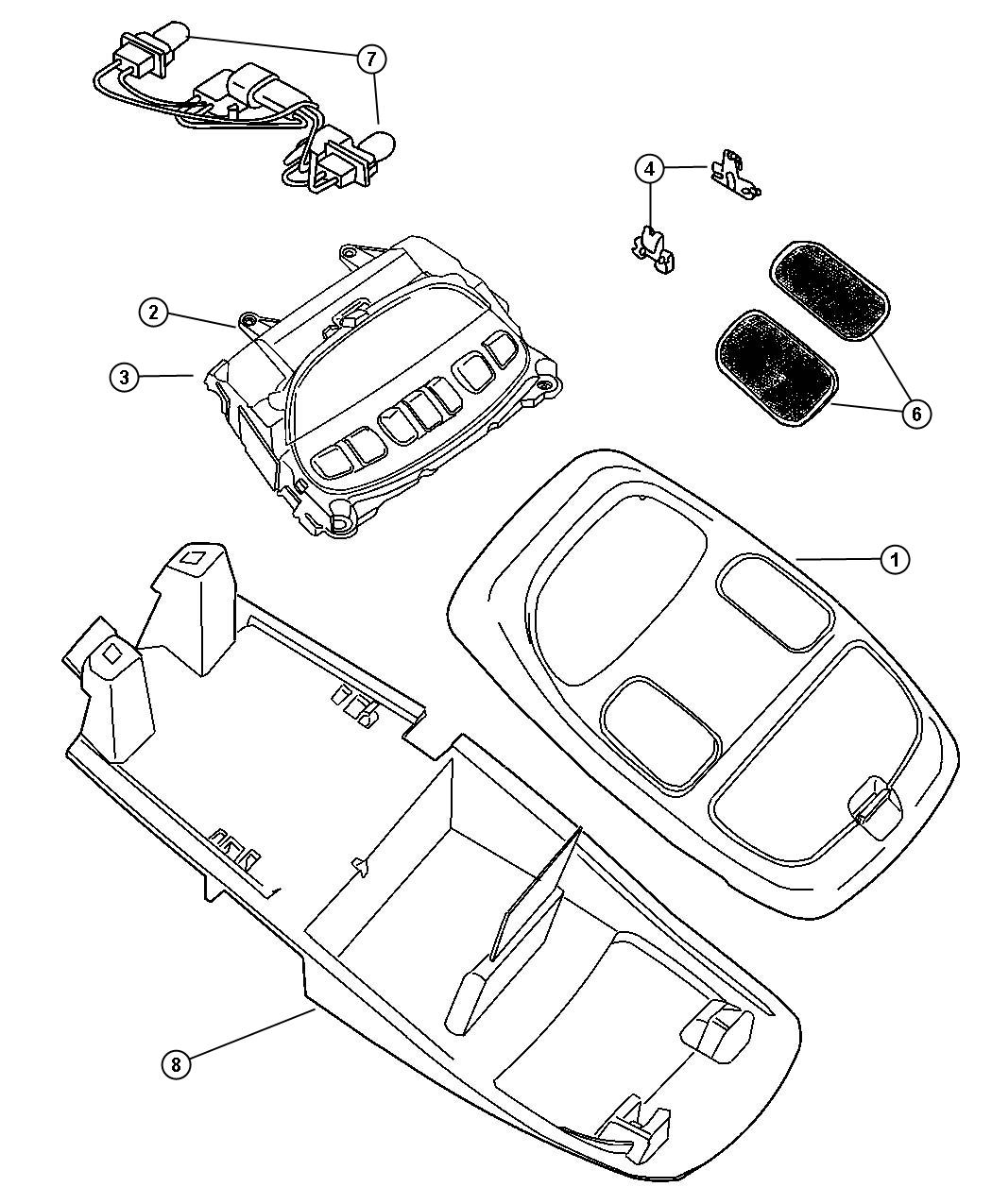 Diagram Overhead Console. for your 2014 Chrysler 300   