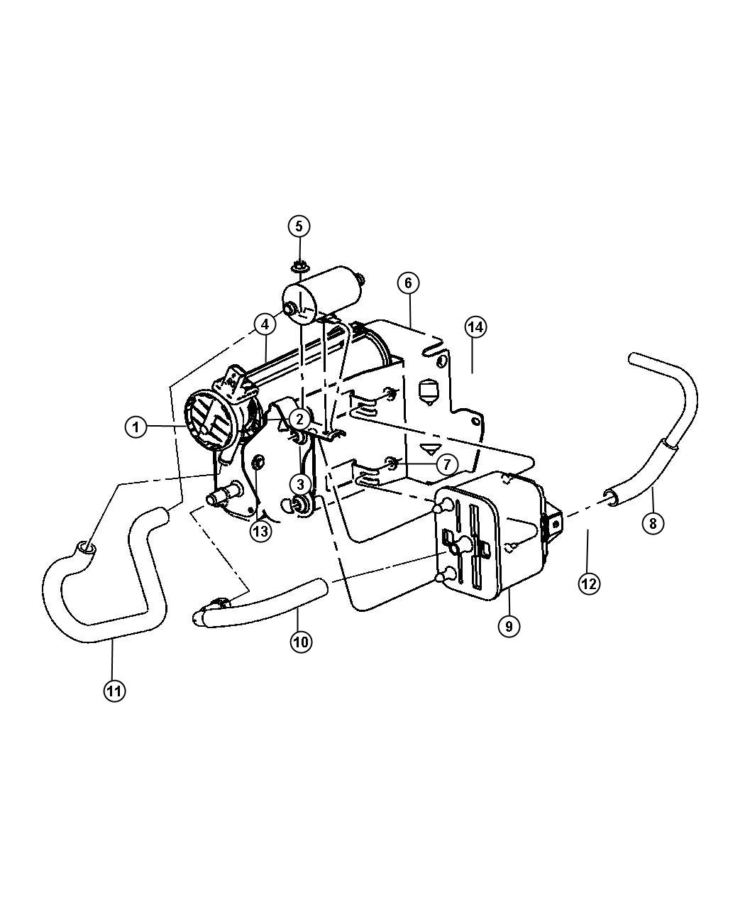 Vacuum Canister and Leak Detection 5.7 [5.7L HEMI VCT Engine]. Diagram