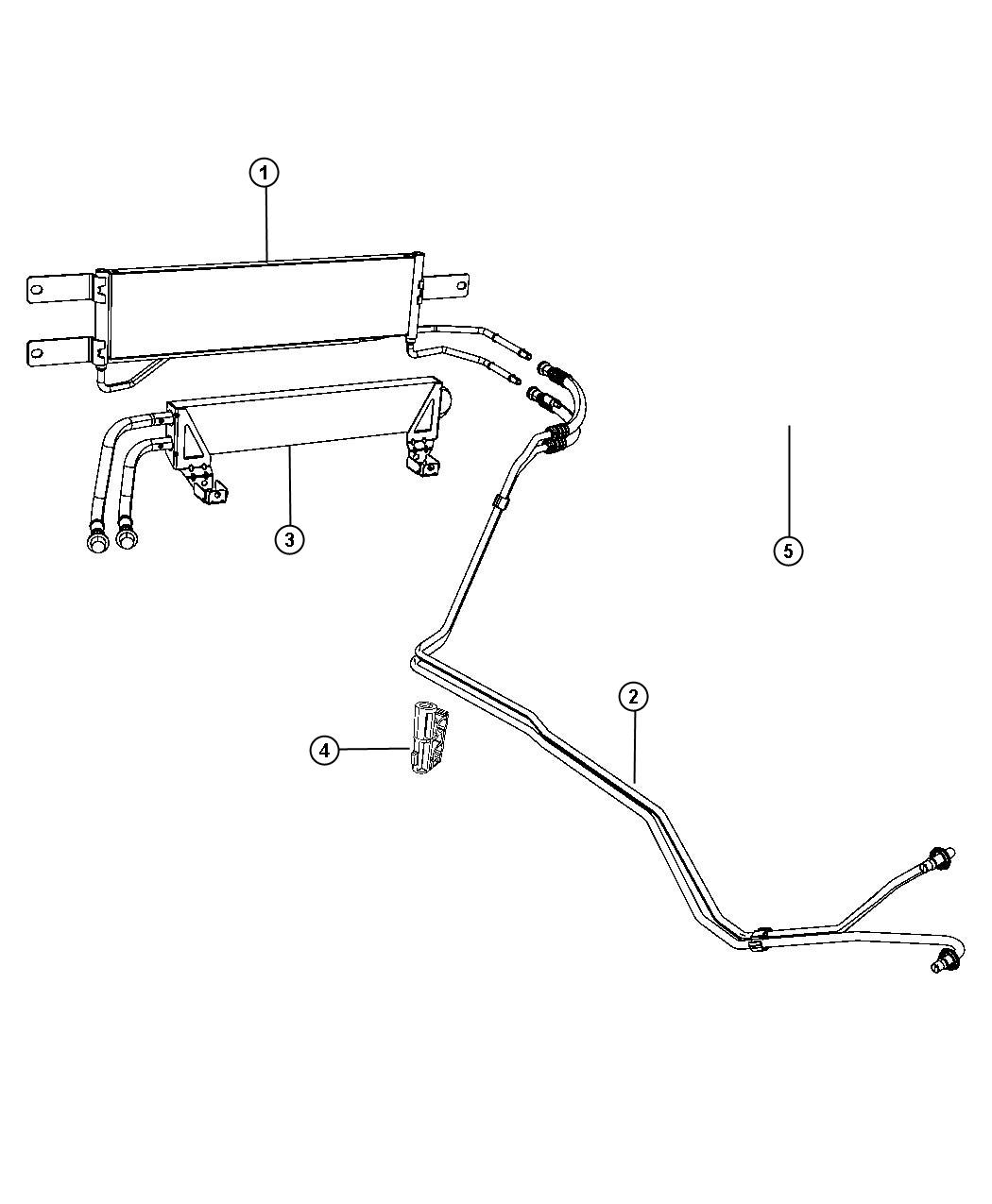 Diagram Transmission Oil Cooler and Lines. for your 1998 Dodge Ram 2500   