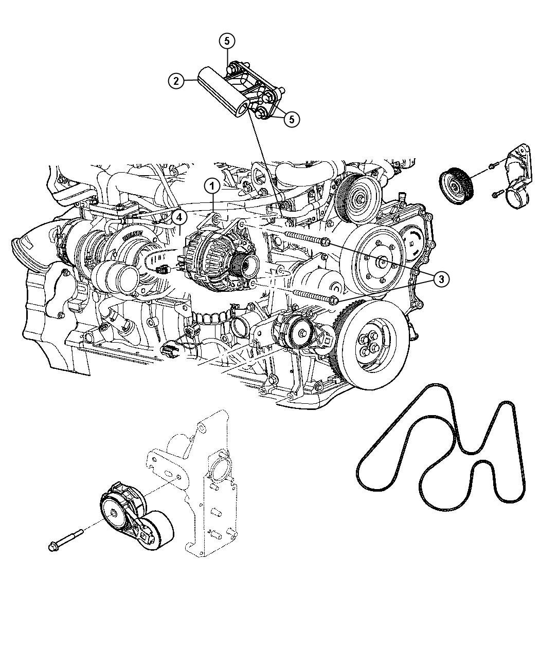 Diagram Alternator and Related Parts. for your 2000 Chrysler 300  M 