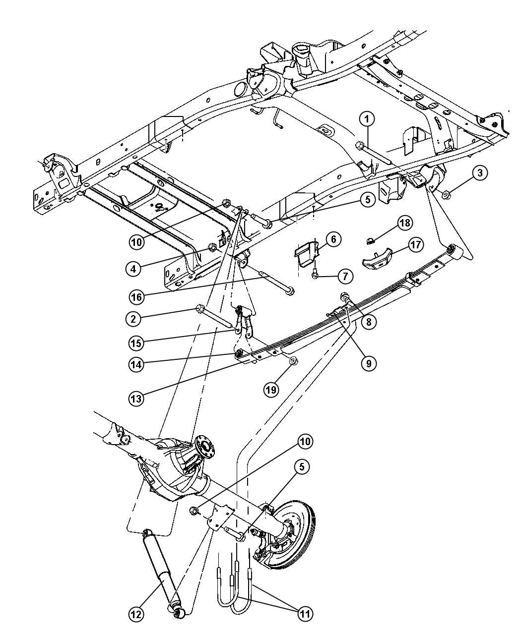 Diagram Suspension, Rear. for your 1999 Chrysler 300  M 