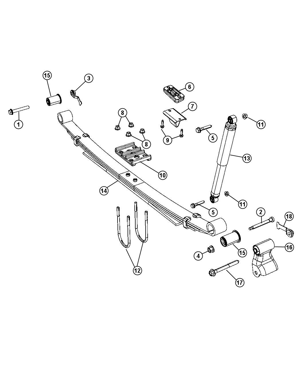 Diagram Suspension,Rear. for your 2016 Dodge Grand Caravan   