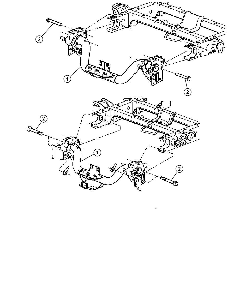 Diagram Tow Hooks and Hitches, Rear. for your 2020 Jeep Wrangler   