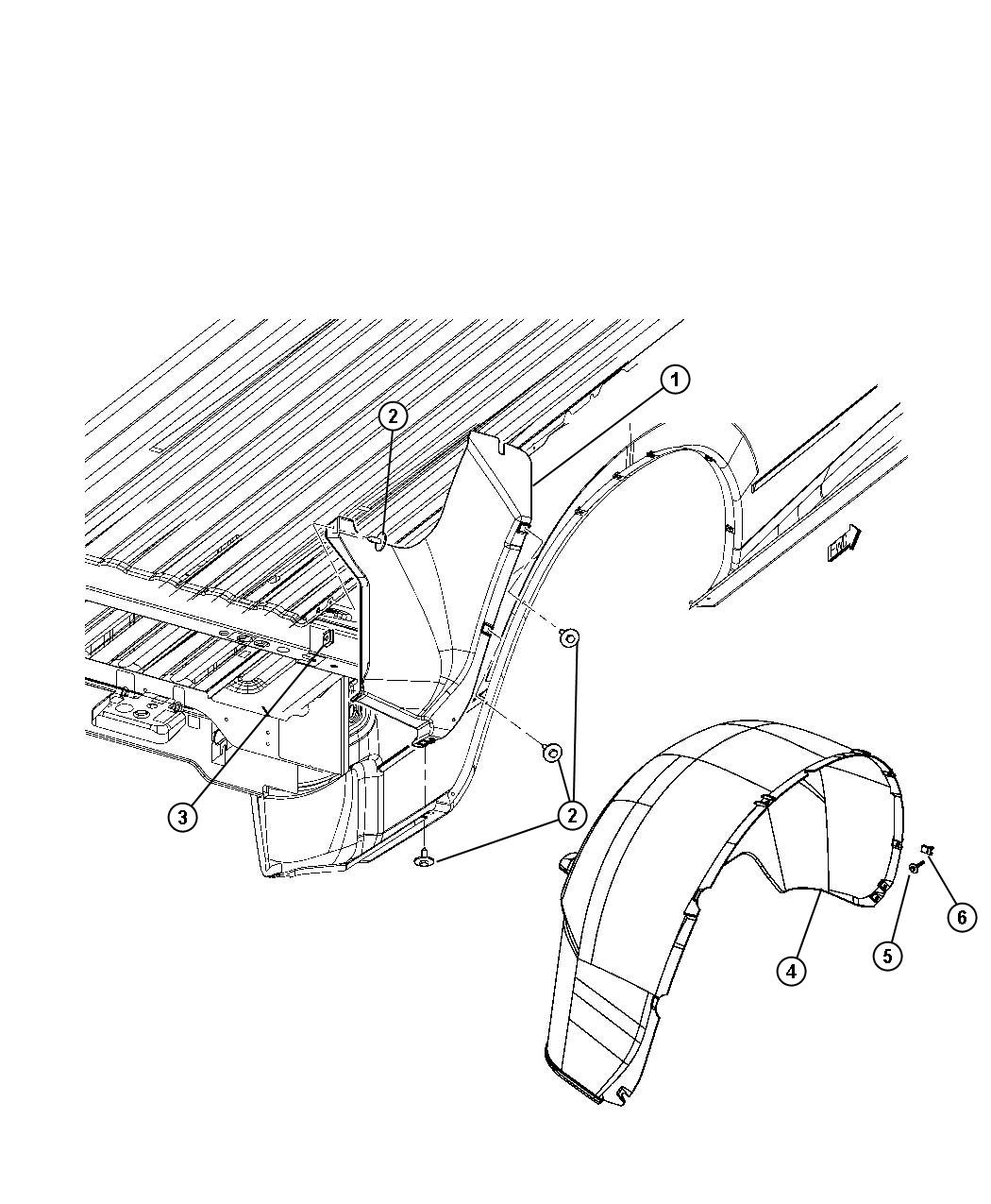 Diagram Rear Wheelhouse Shields. for your 1999 Chrysler 300  M 