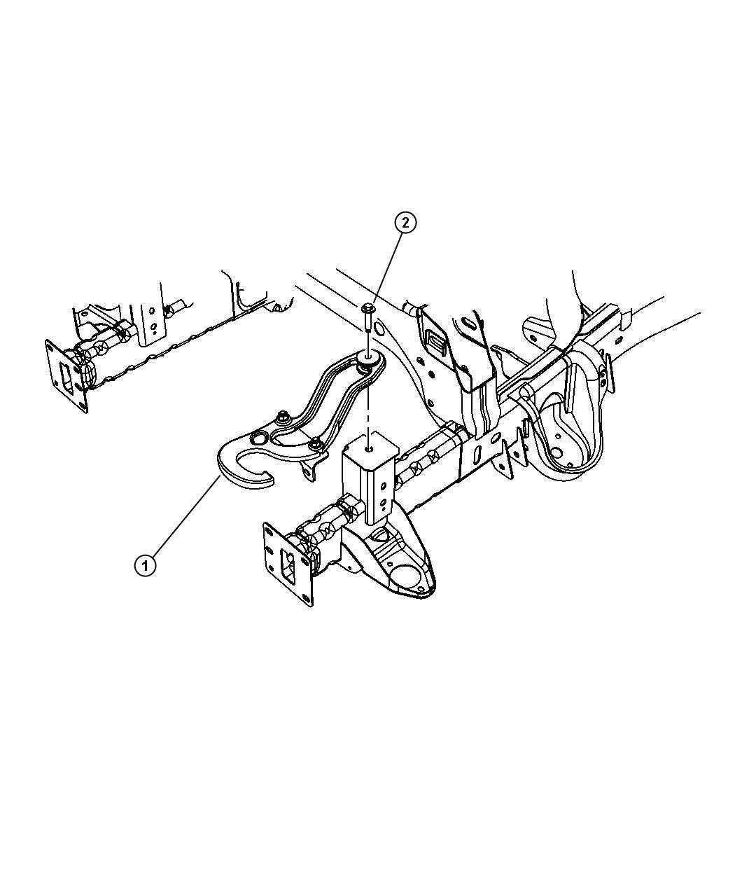 Diagram Tow Hooks, Front. for your 2016 Ram 2500   