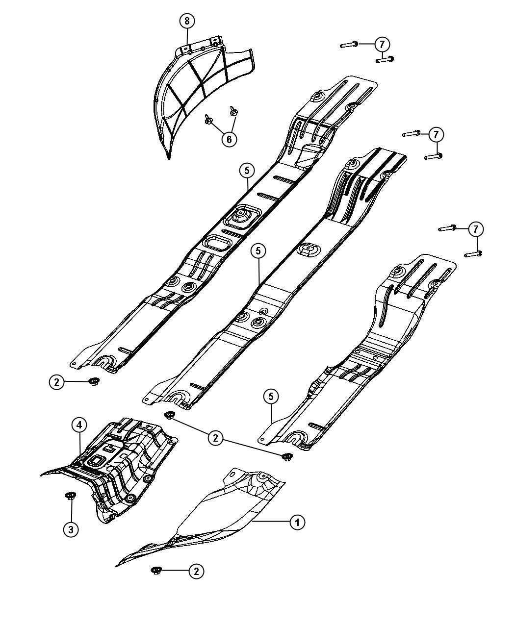 Diagram Exhaust System Heat Shields. for your 2001 Chrysler 300  M 