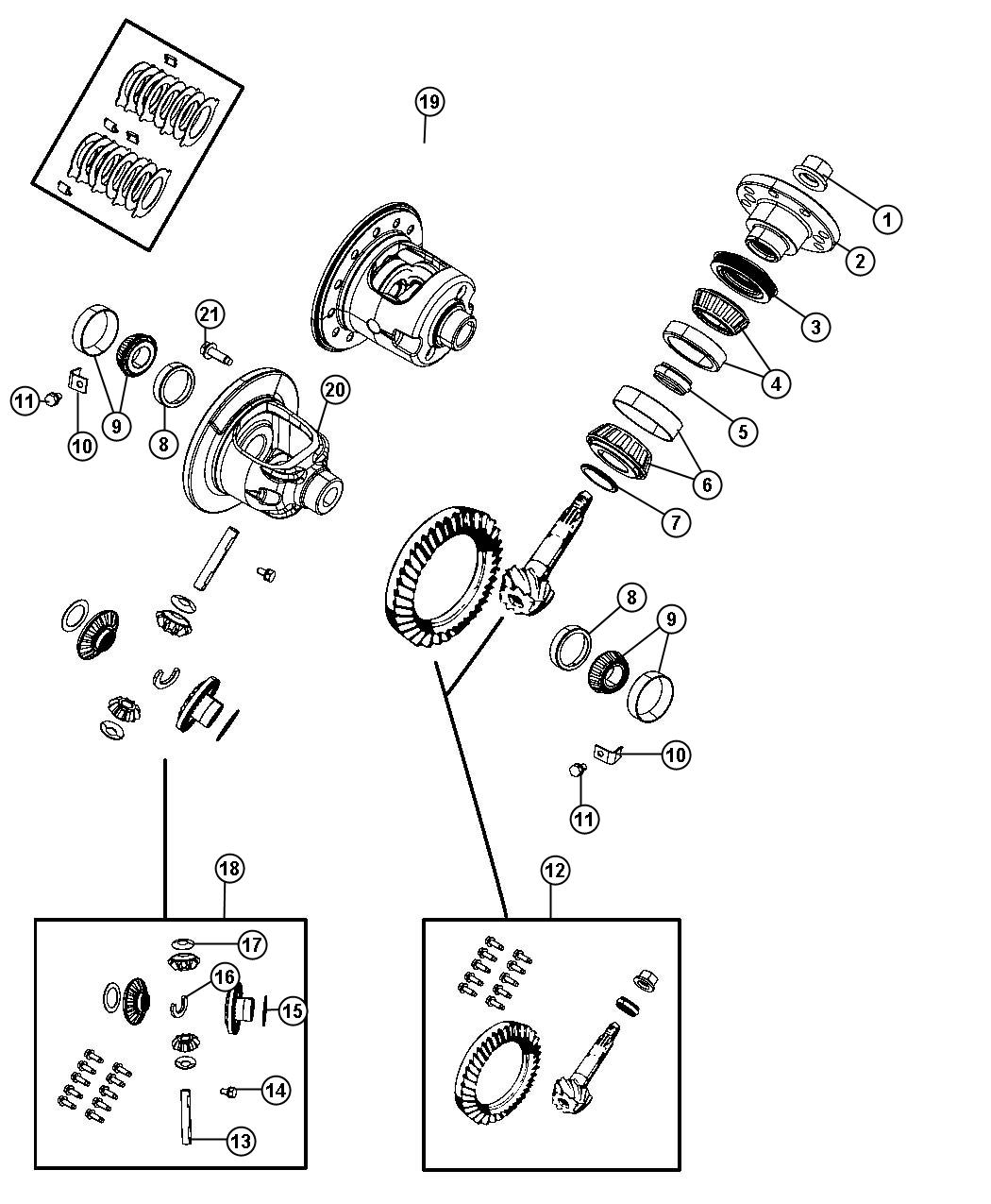 Diagram Differential Assembly. for your 2002 Chrysler 300  M 