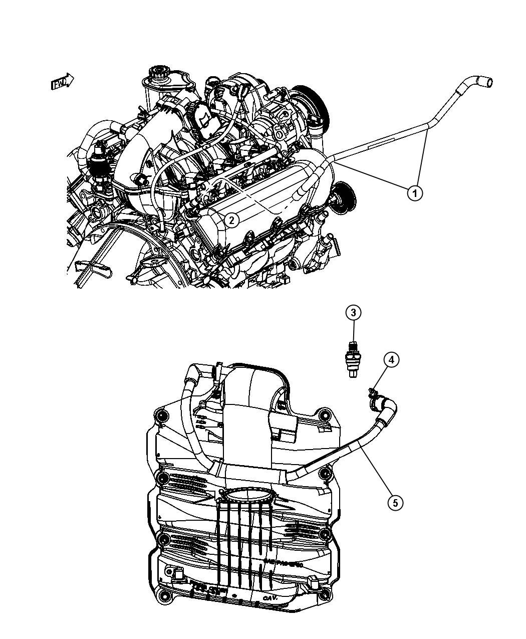 Diagram Crankcase Ventilation 3.7L [3.7L V6 Engine]. for your 2004 Chrysler 300  M 