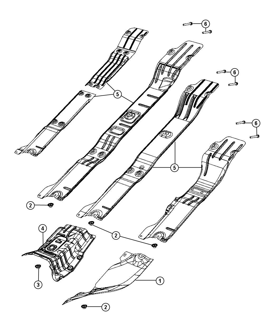 Diagram Exhaust System Heat Shields. for your 2001 Chrysler 300  M 