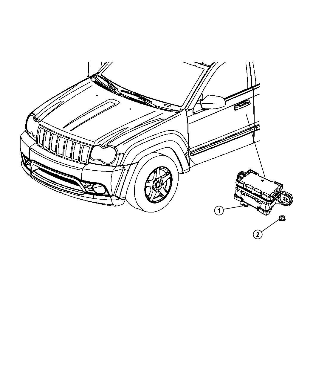 Diagram Sensors Suspension and Steering. for your Jeep