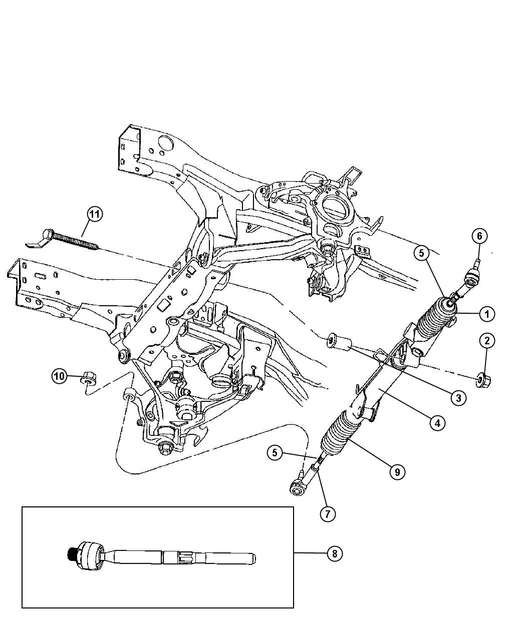 Diagram Gear Rack and Pinion. for your 2007 Chrysler Crossfire   