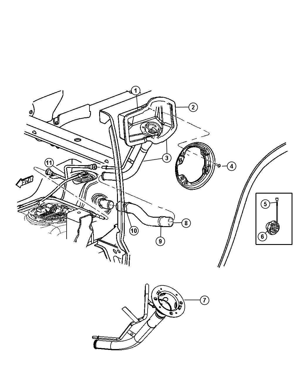 Diagram Fuel Tank Tube. for your Dodge Ram 3500  