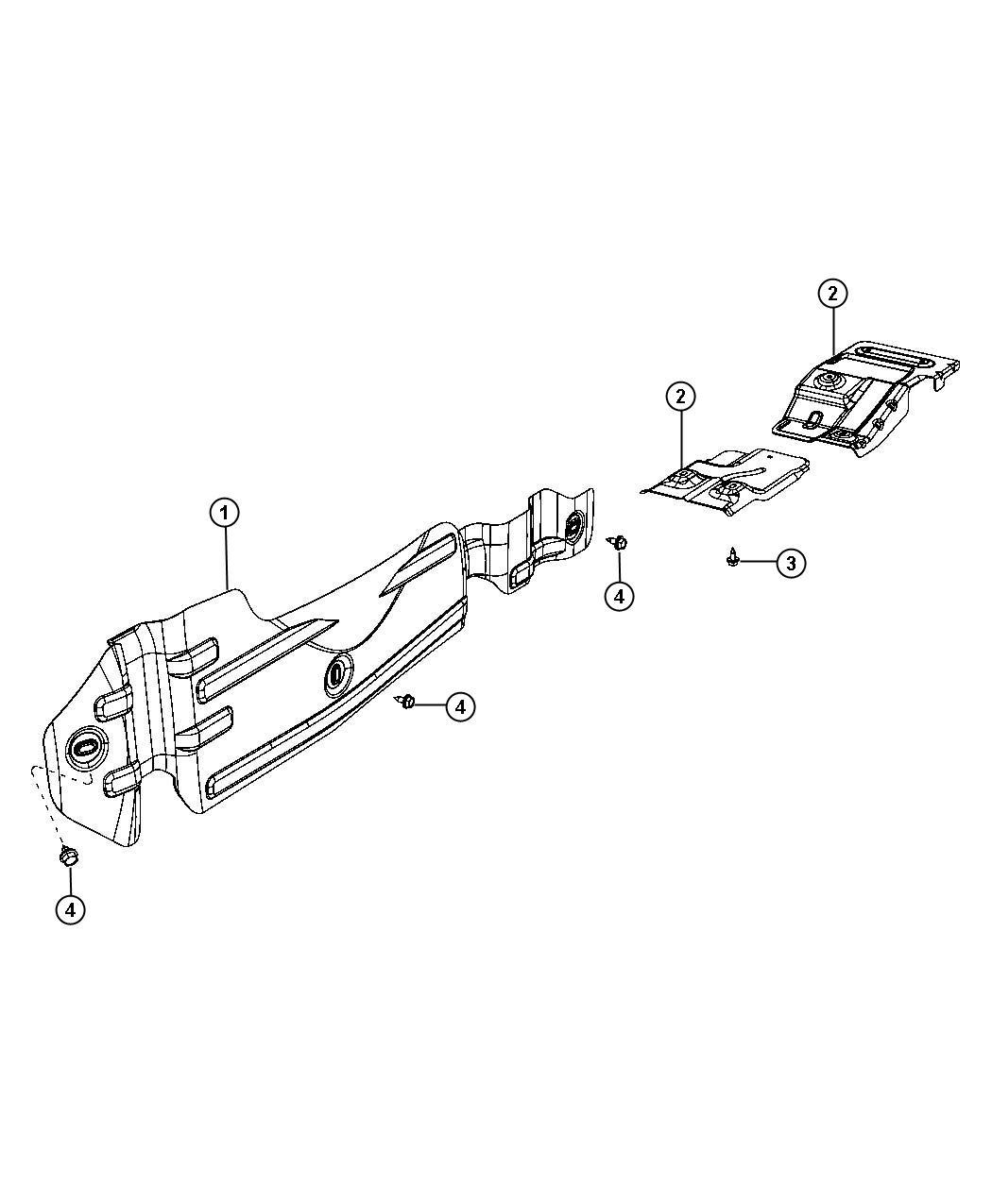 Exhaust System Heat Shields. Diagram