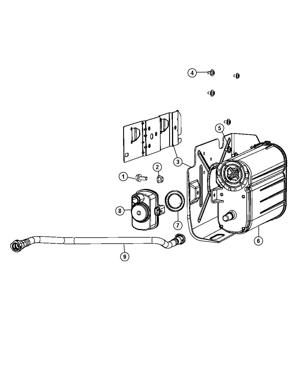 Diagram Vapor Canister and Leak Detection Pump. for your 2007 Dodge NITRO   