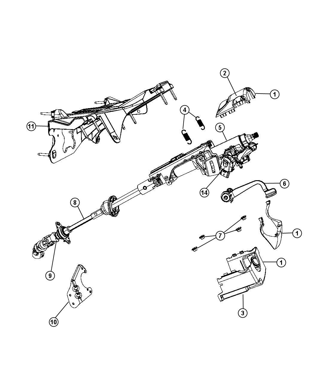 Steering Column. Diagram