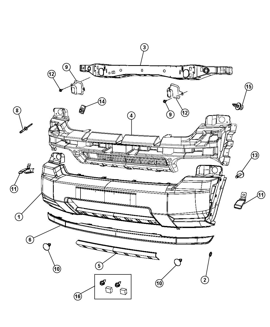 Diagram Fascia, Front. for your Jeep