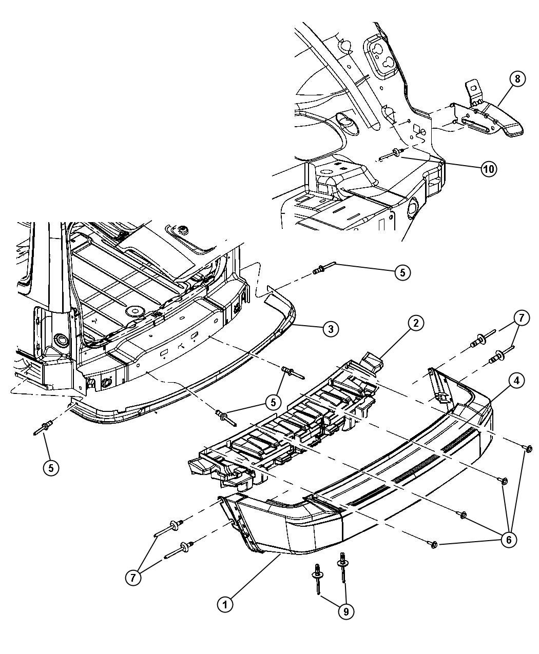 Diagram Fascia, Rear. for your Chrysler 300  M