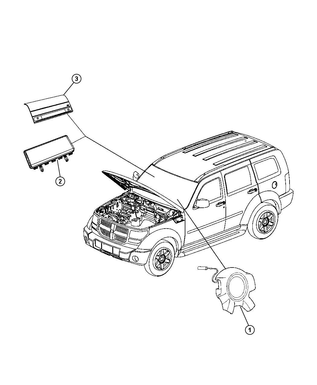 Diagram Air Bags Front. for your Jeep Liberty  