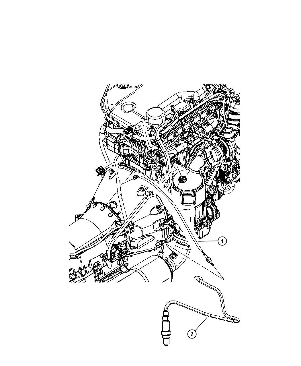 Diagram Sensors, Exhaust and Oxygen. for your 2024 Jeep Compass  High Altitude 