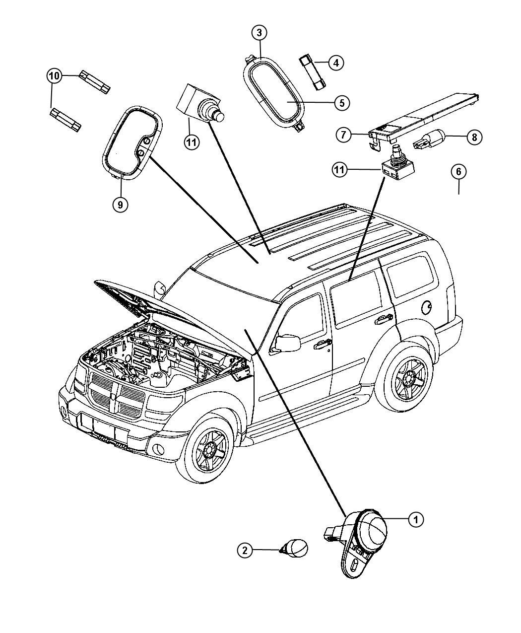 Diagram Lamps Interior. for your 2004 Chrysler 300  M 