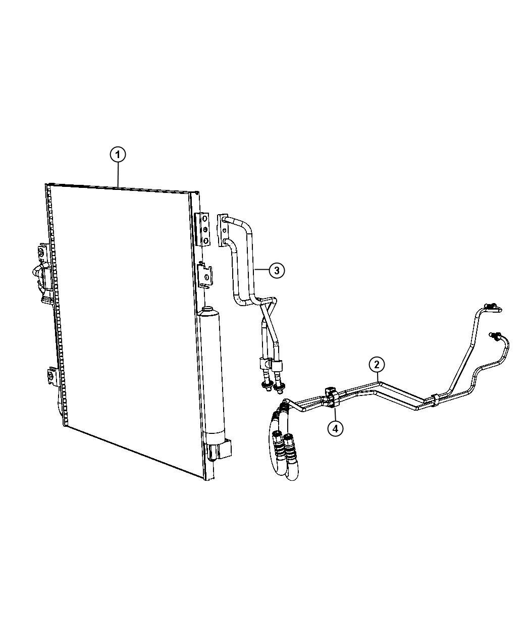 Diagram Transmission Oil Cooler and Lines. for your Jeep