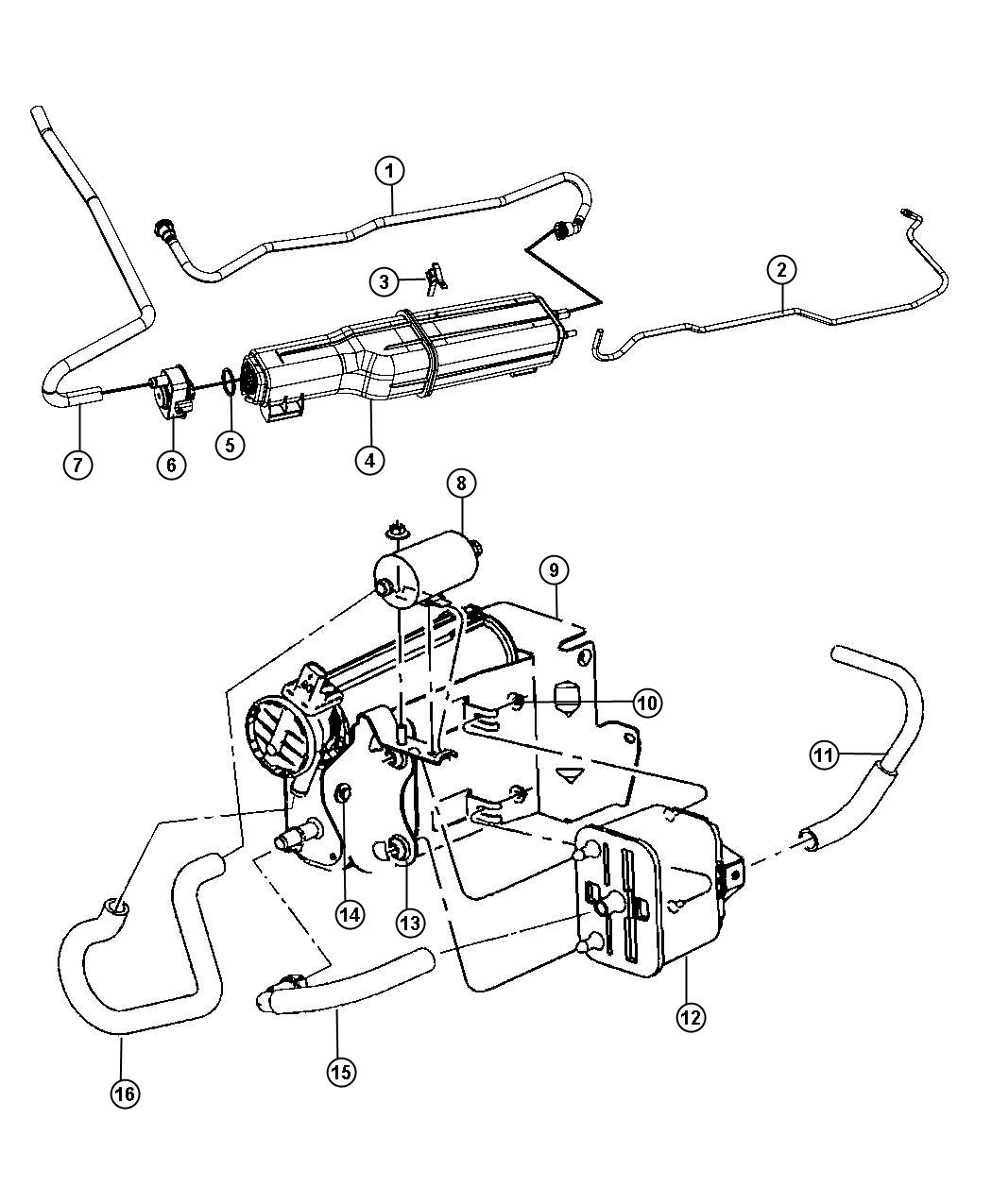 Diagram Vapor Canister and Leak Detection Pump. for your Dodge