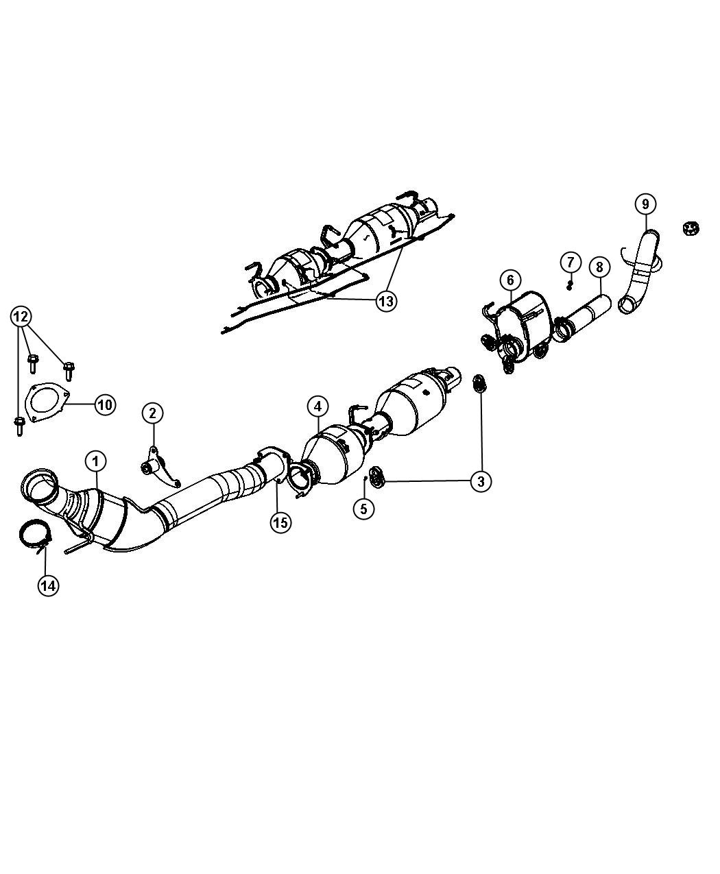 Diagram Exhaust System 6.7L [6.7L I6 CUMMINS TURBO DIESEL ENGINE]. for your Dodge