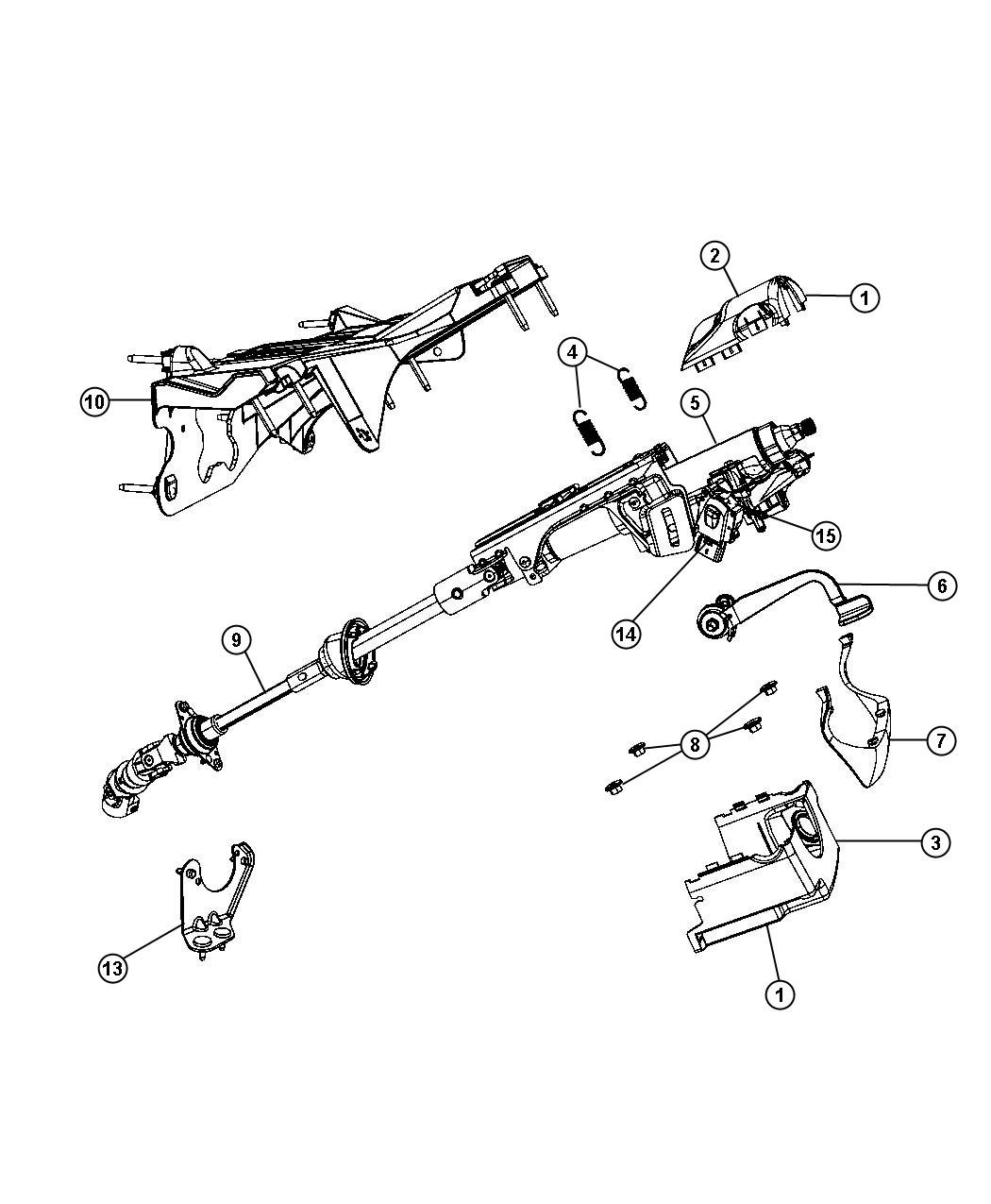 Diagram Steering Column. for your Jeep