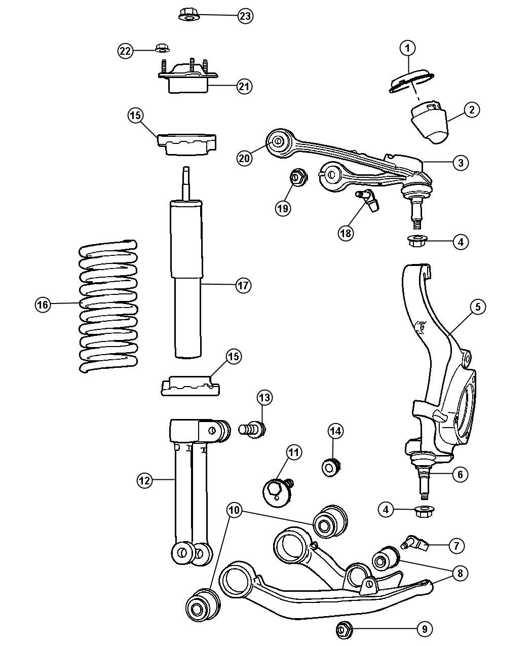 Diagram Suspension, Front. for your Jeep